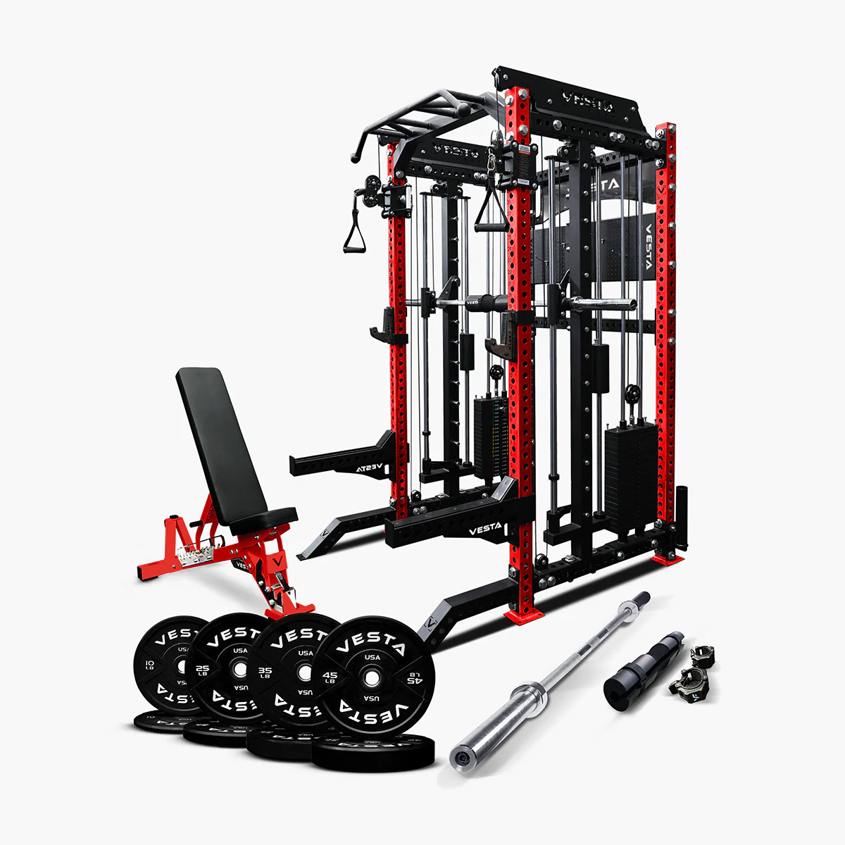 Ultimate Package II - PRO SERIES 3IN1 Ultimate Rack With Smith Machine - Image 10