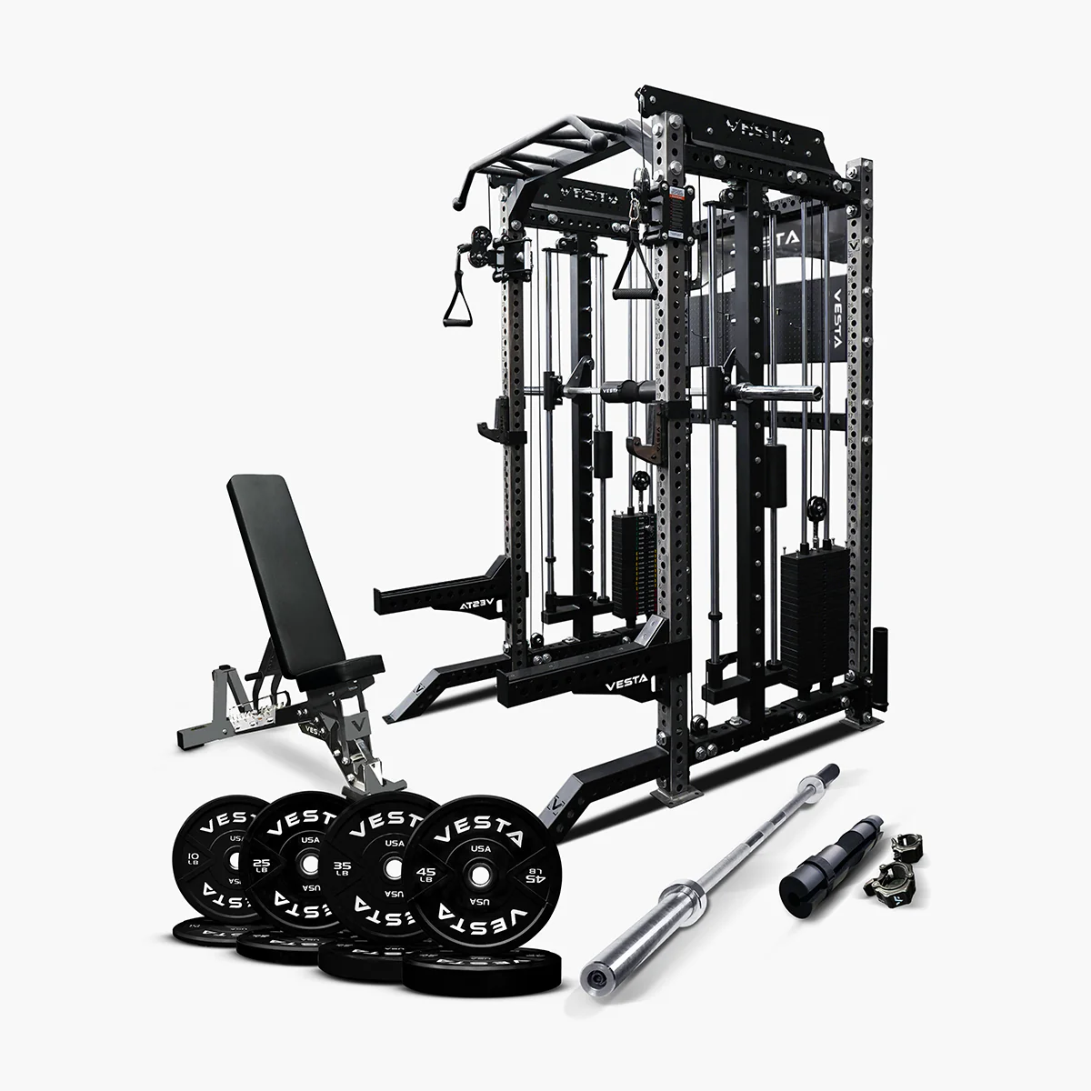 Ultimate Package II - PRO SERIES 3IN1 Ultimate Rack With Smith Machine - Image 9