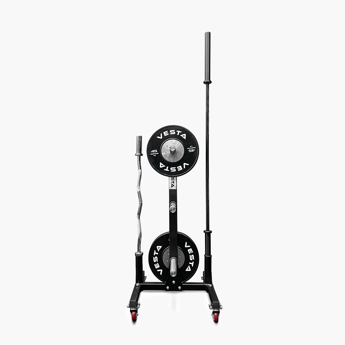 Vertical Weight Plate Tree With Two Barbell Holders - Image 3
