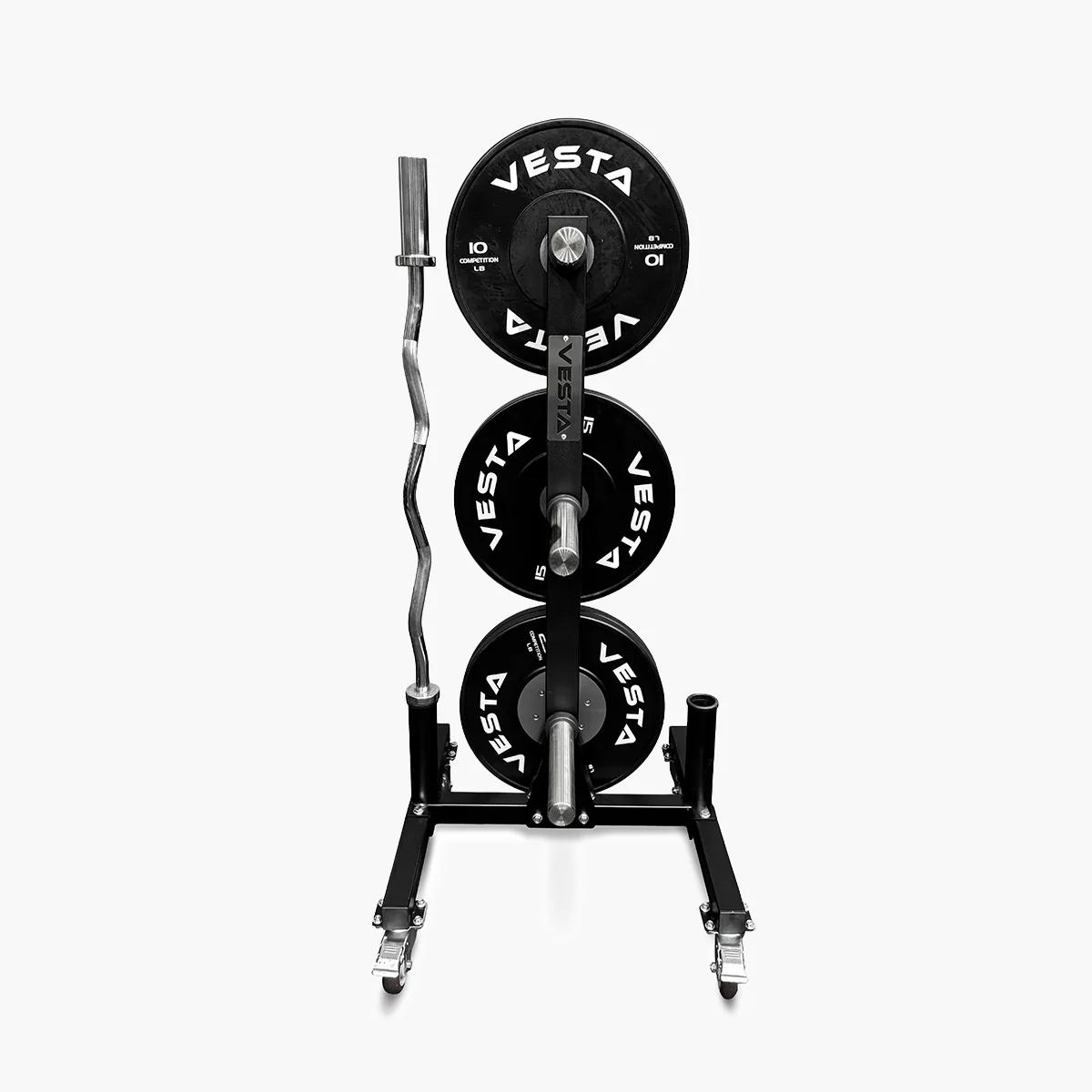 Vertical Weight Plate Tree With Two Barbell Holders - Image 4